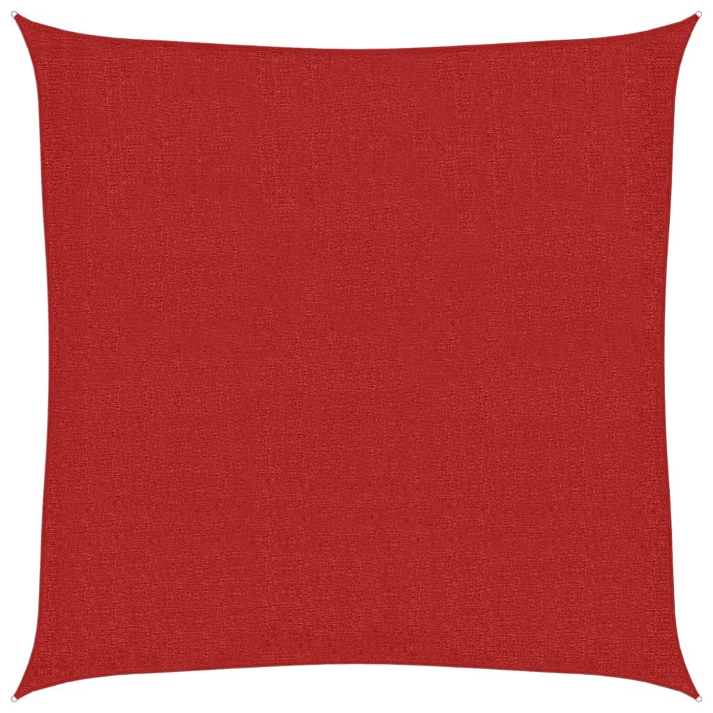Vidaxl Toldo De Vela Hdpe Rojo 160 G/m² 3,6x3,6 M_0