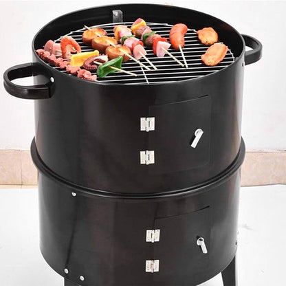 Well Home - Ahumador Bbq Ø40x78cm Con 2 Parrillas Y Termómetro_4