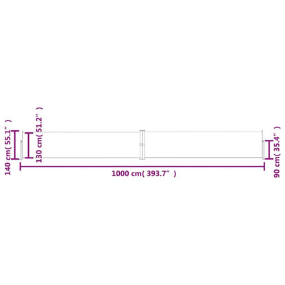 Vidaxl Toldo Lateral Retráctil Marrón 140x1000 Cm_2