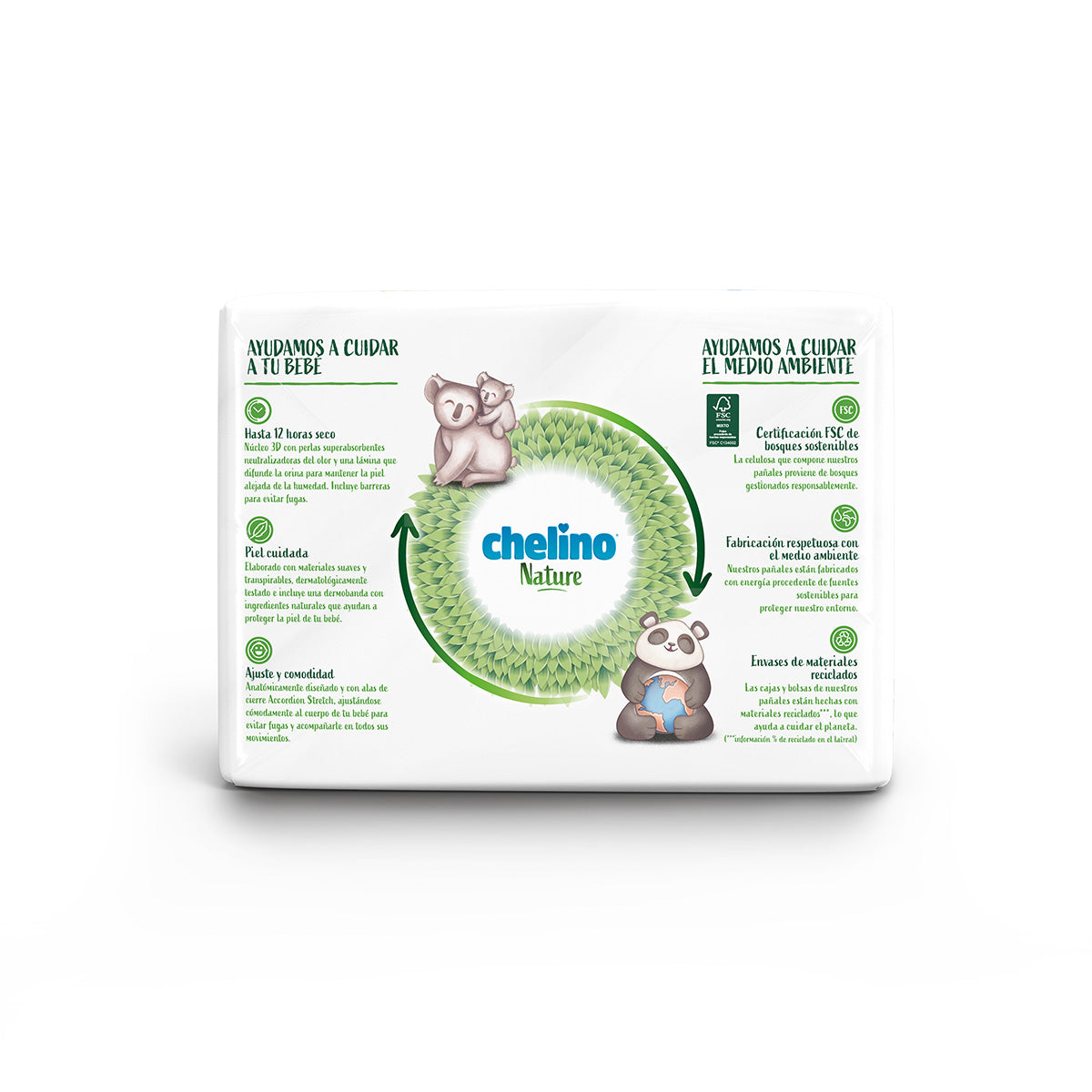 Pack 6x Pañales T2 3-6 kg Chelino Nature 28 Uds
