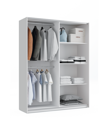 Armario Ropero 2 Puertas Correderas Onix Acabado Blanco, 200 Cm(alto)150 Cm(ancho)62 Cm(fo_4