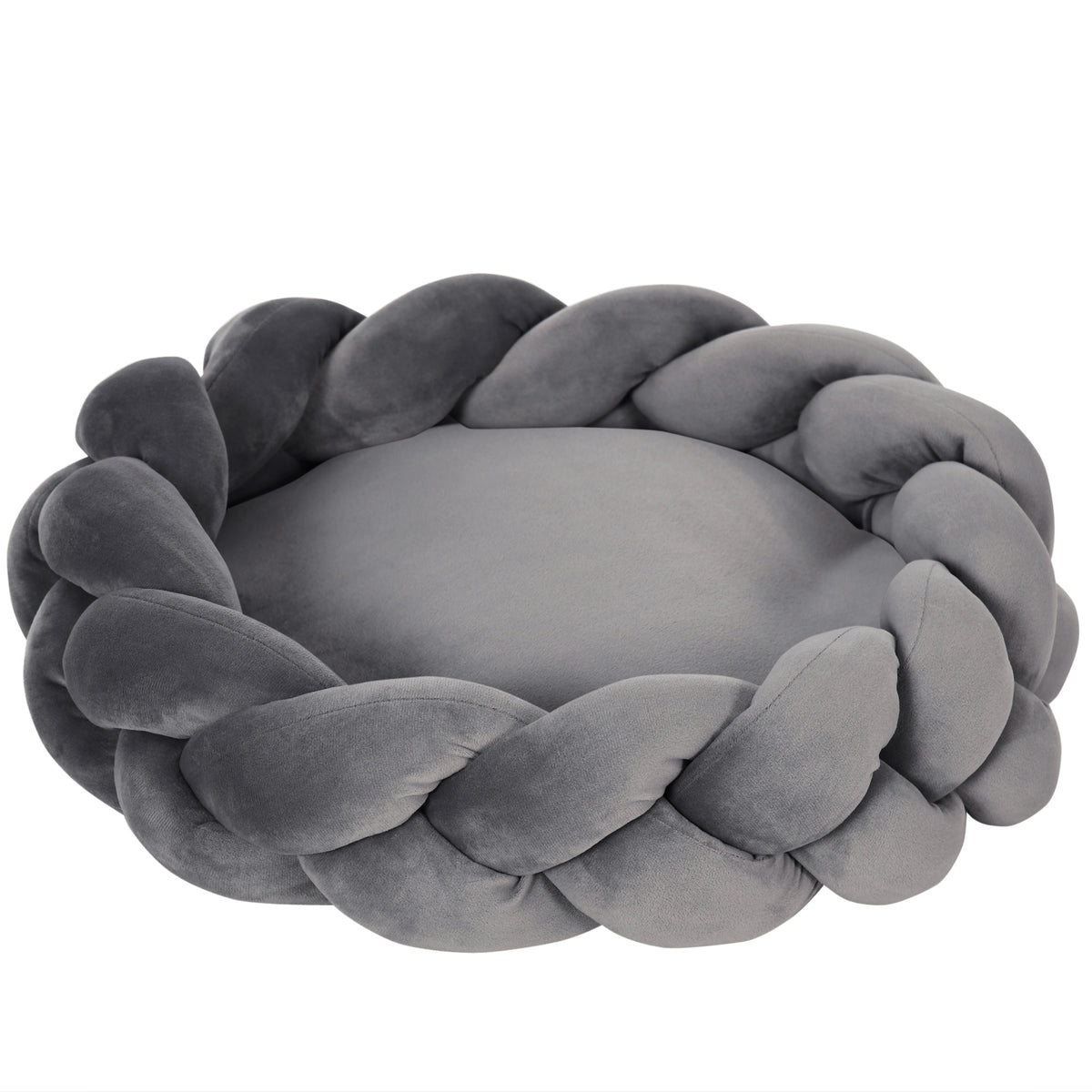 Pawhut Cama Para Perros Pequeños Con Cojín Independiente 55x55x14 Cm Gris_1