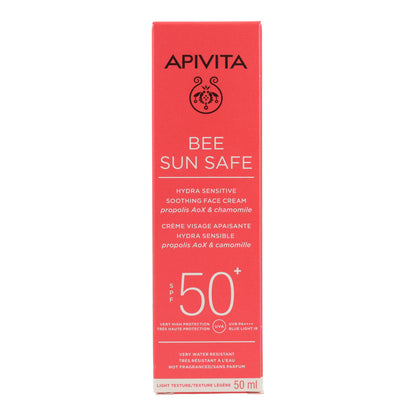 Creme Solar Suavizante Hydra Sensitive FPS 50 Apivita 50ml