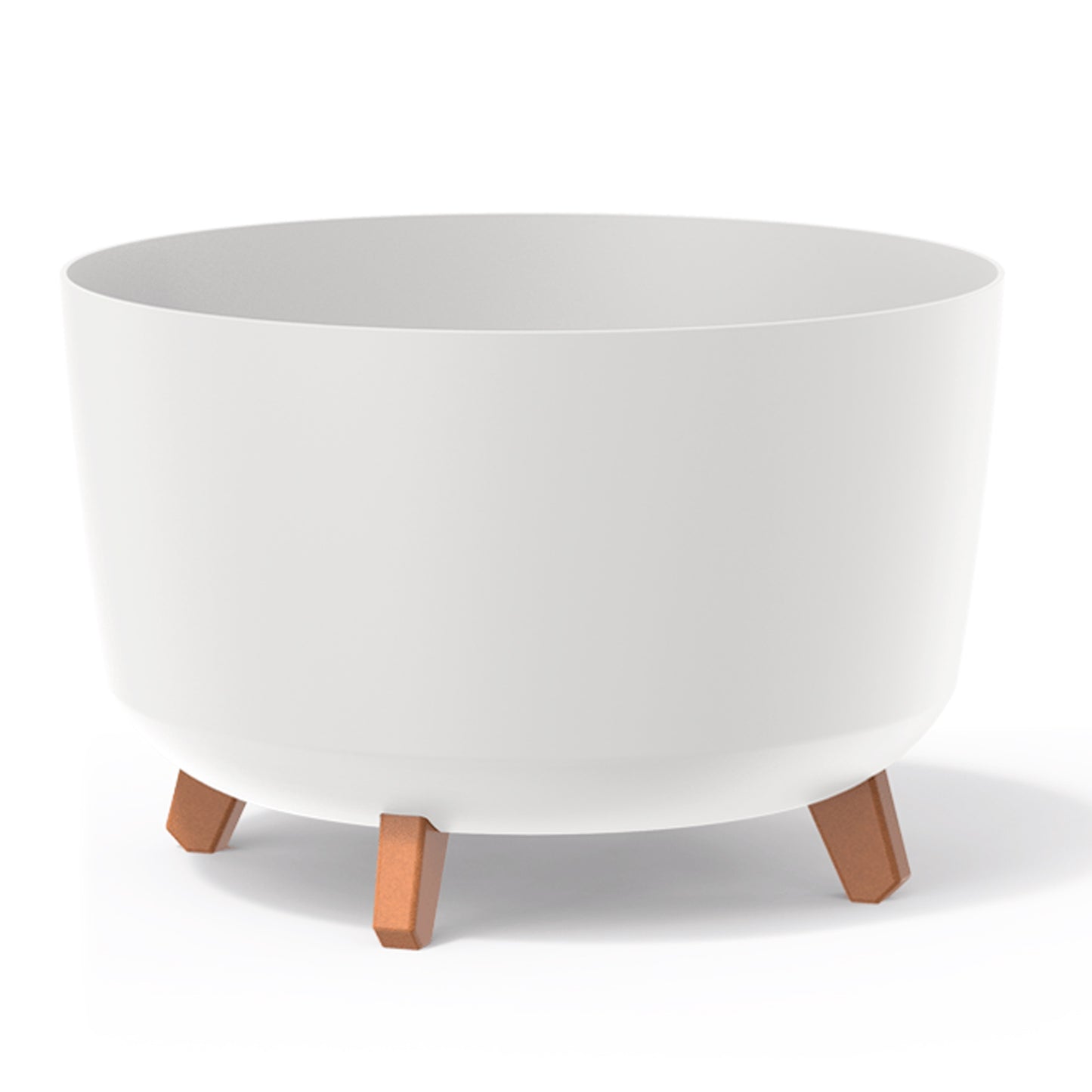 Macetero Color Blanco,sin Depósito , Colección Gracia De 39cm X 39cm X 25,7cm Cm, Capacidad De 21,5 L.