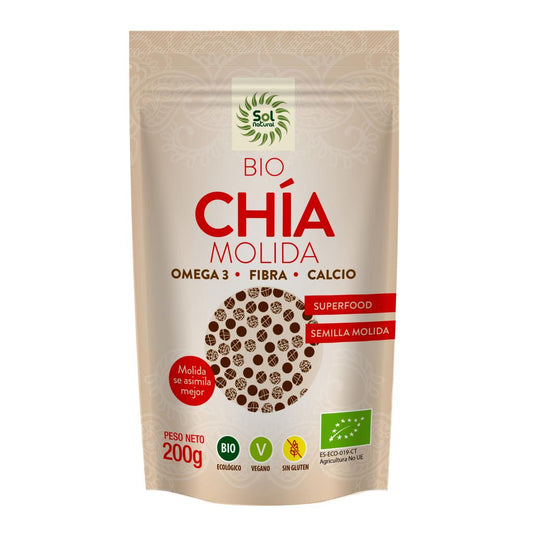 Sementes de Chia Moídas Sol Natural 200g