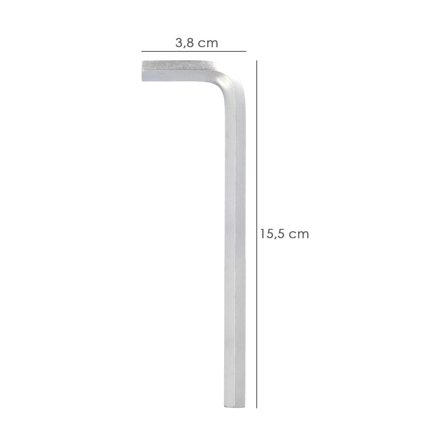 Llave Allen Larga Acero Cromo Vanadio Profesional 8,0 Mm. Llave Hexagonal, Llave Allen Taller Mecanica, Llave Allen Bricolaje