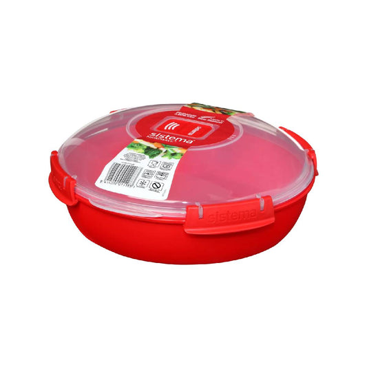 Recipiente de prato redondo para micro-ondas 1,29 ml