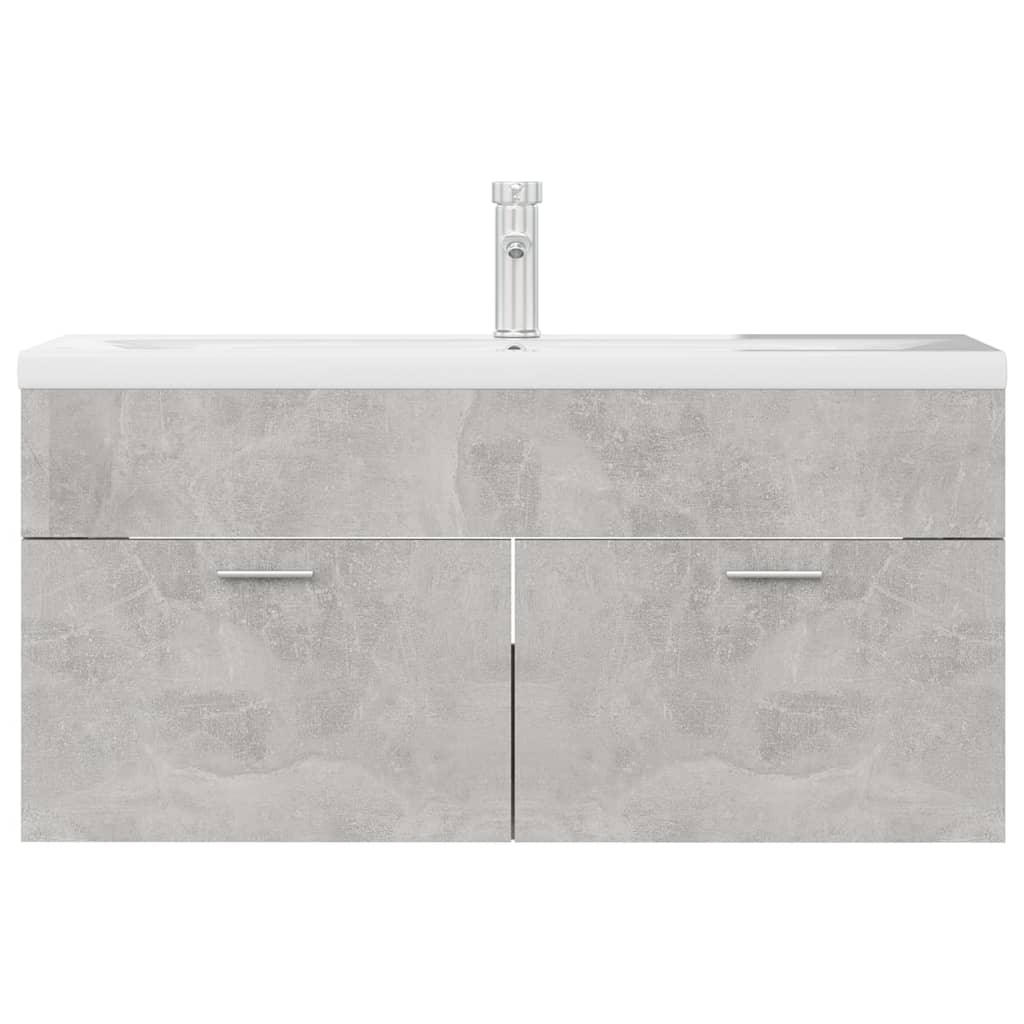 Mueble Con Lavabo Madera De Ingeniería Gris Hormigón_2