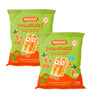 Embalagem de 2 Snacks Smilondas feitos de milho, grão-de-bico, lentilhas e cenouras biológicas, Smileat, 25 g