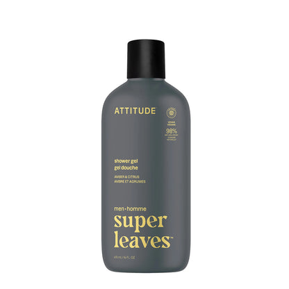 Super Leaves Men Gel de Banho Âmbar e Cítrico Attitude 415 ml