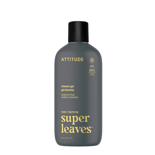 Super Leaves Men Gel de Banho Âmbar e Cítrico Attitude 415 ml