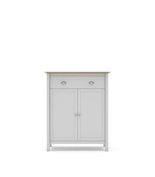 Mueble Auxiliar 2 Puertas 1 Cajón Modelo Miguel Acabado Blanco/roble. 110cm(alto) 90cm(an_0