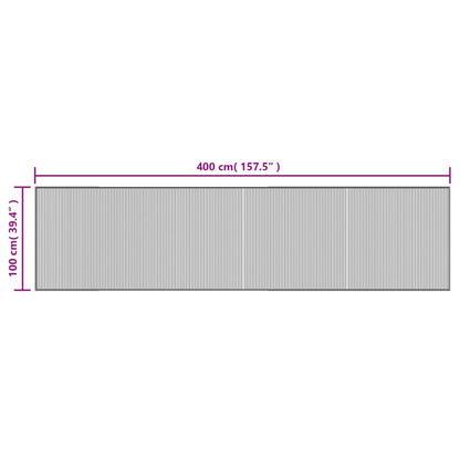 Alfombra Rectangular Bambú Gris 100x400 Cm / Vetonek_5