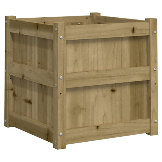 Jardinera Madera Maciza De Pino Impregnada 50x50x50 Cm_0