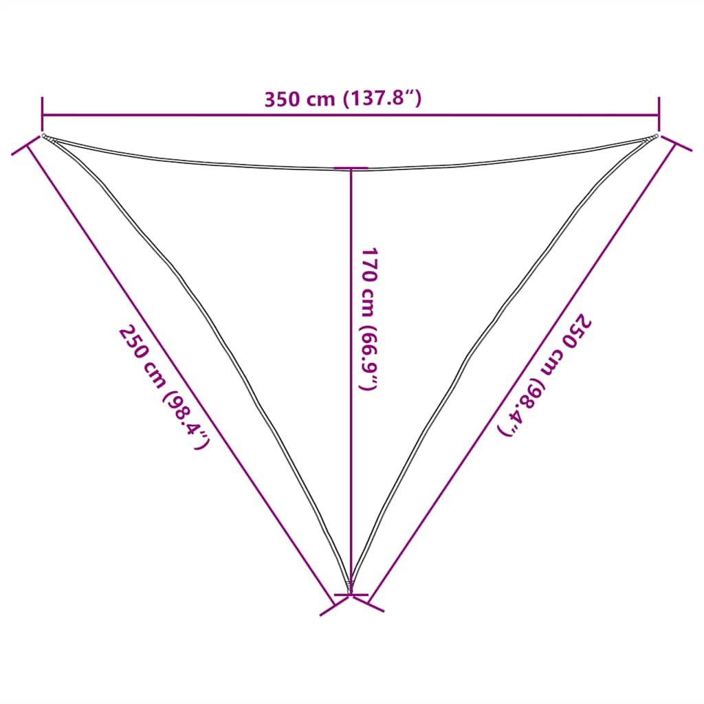 Vidaxl Toldo De Vela Verde Claro Hdpe 160 G/m² 2,5x2,5x3,5 M_2