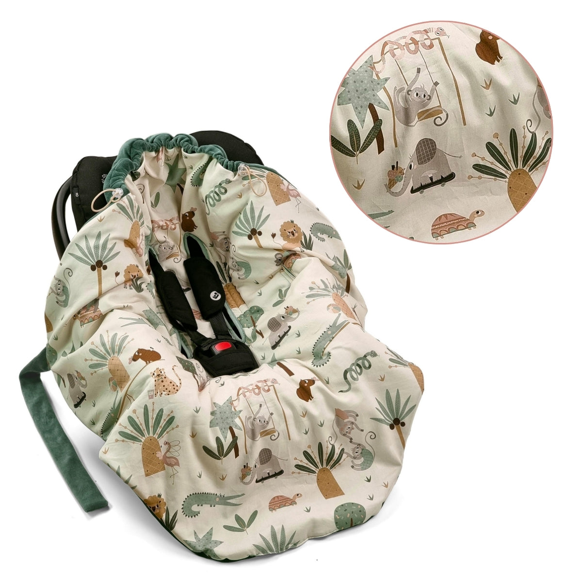 Saco Portabebé Inivero Algodón-velour Unviersal Tropic Fun_2