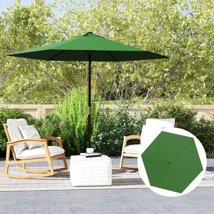 Outsunny Toldo De Recambio De Sombrilla De 3 M Con Ventilación Superior Verde_5