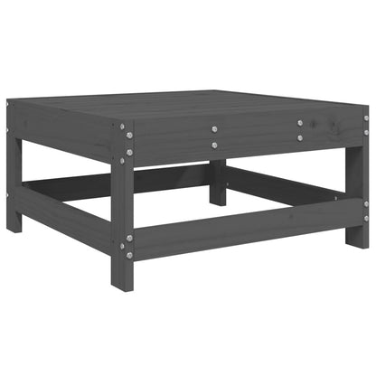 Vidaxl Juego De Muebles De Jardín 7 Piezas Madera Maciza De Pino Gris_4