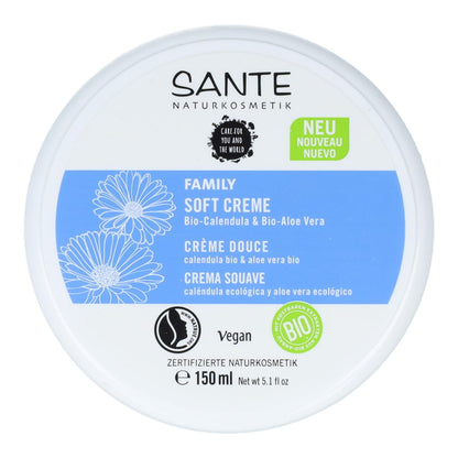 Creme Facial e Corporal Family Calendula BIO &amp; Aloé Vera, Sante 150 ml