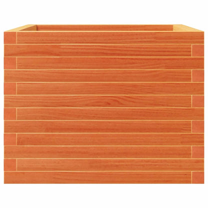 Jardinera De Madera Maciza De Pino Marrón Cera 60x60x46 Cm_5