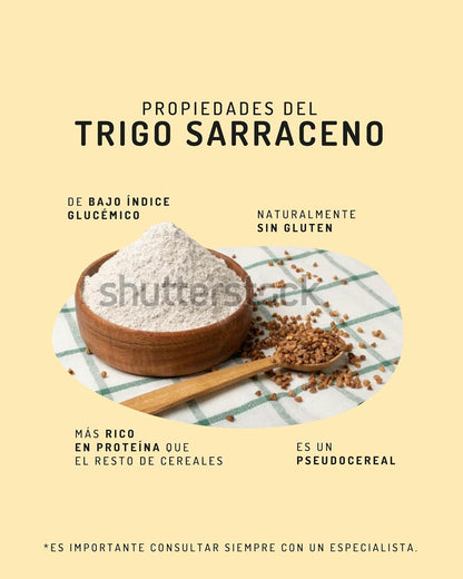 Embalagem de 2 Farinhas de Trigo Sarraceno Biológicas El Granero 1 kg