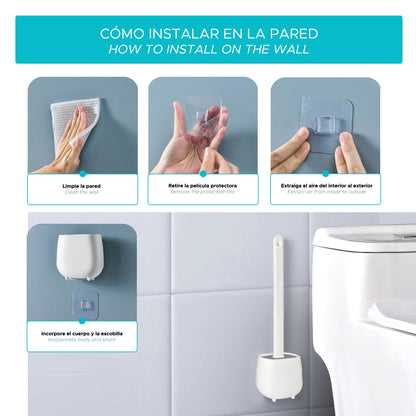 4x Escobilla Para Inodoro En Tpr Y Caucho Termoplástico Color Blanco_4