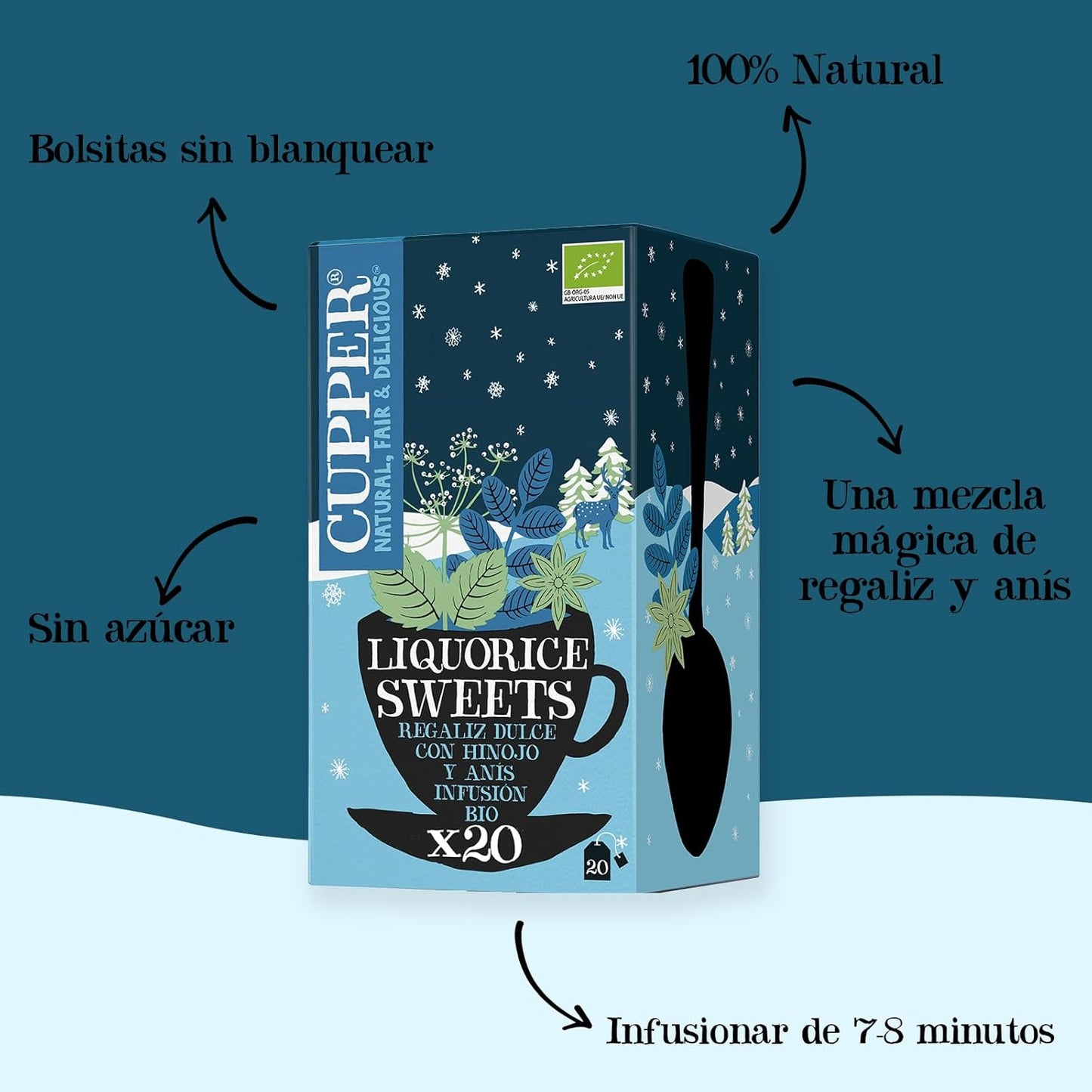 Infusão de alcaçuz de inverno Bio Cupper 20 saquetas