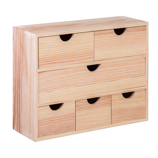 Well Home - Miniblock 6 Cajones Multi En Madera De Pino_0