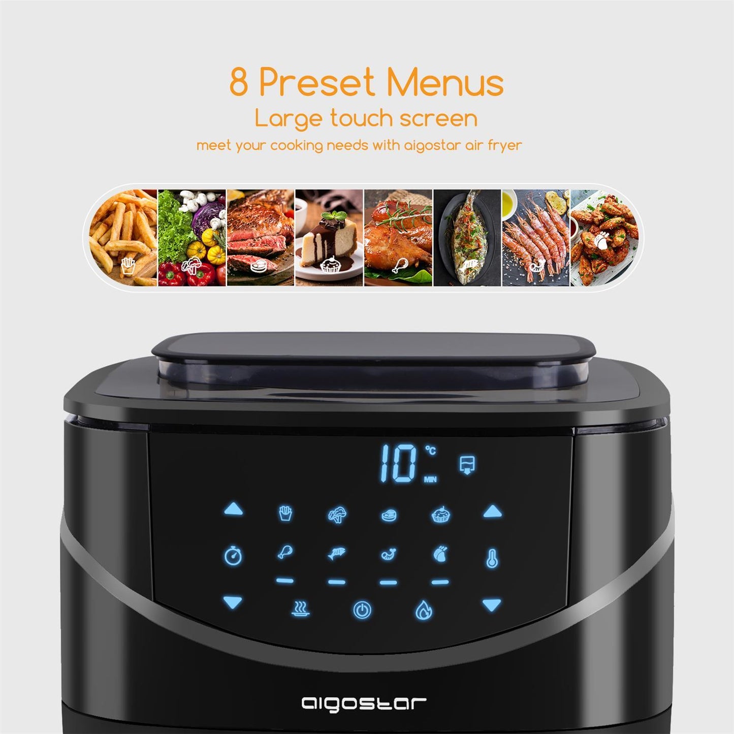 Fritadeira a ar Aigostar 7L + Vaporizador