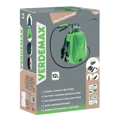Pulverizador de mochila a pilhas Verdemax 12L