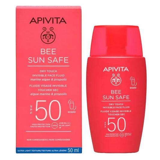 Protetor Solar Facial Fluido Invisível Toque Seco FPS 50 - APIVITA - 50 ml