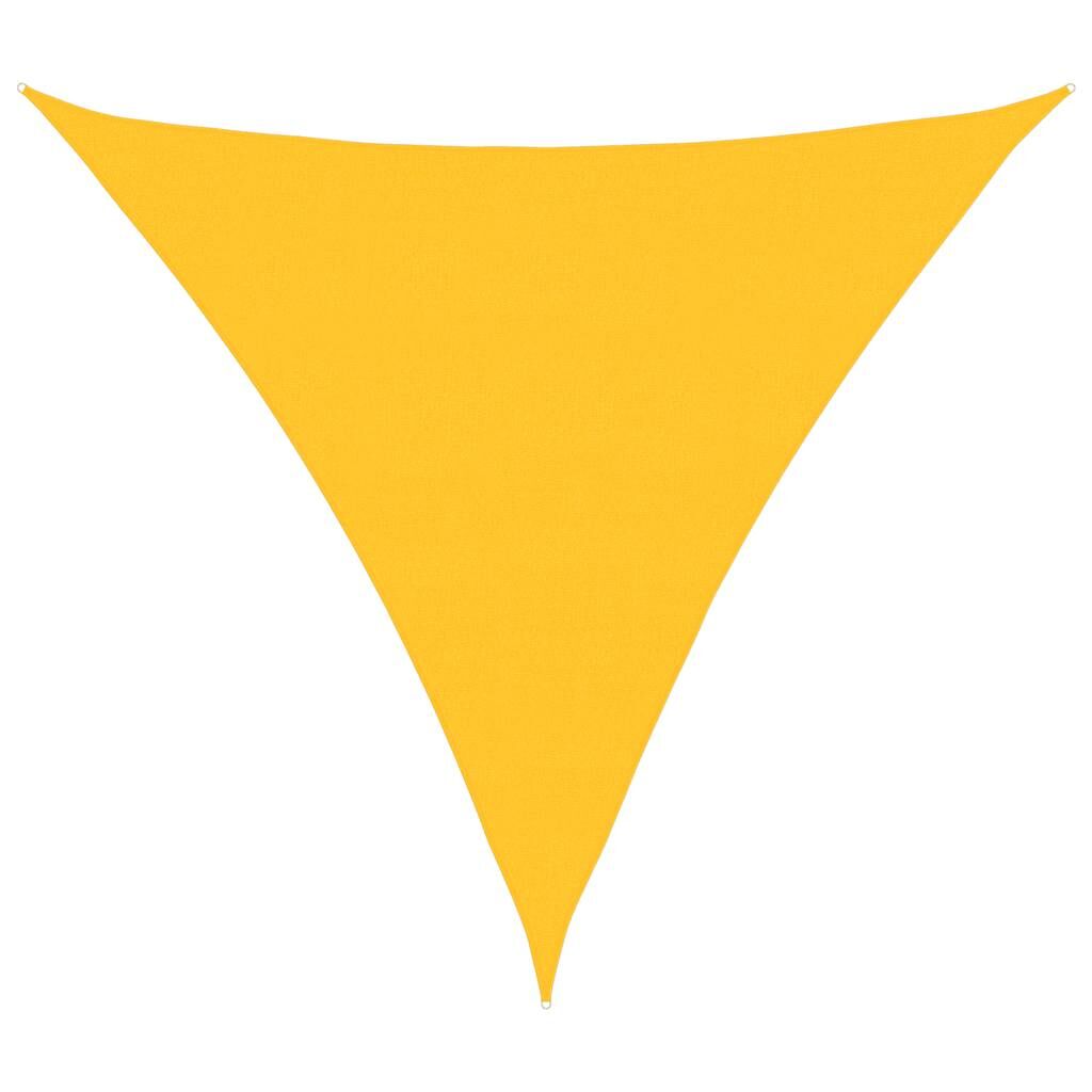 Vidaxl Toldo De Vela Triangular Hdpe Amarillo 160 G/m² 6x6x6 M_0