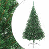 Vidaxl Meia Árvore de Natal Artificial com Suporte em Pvc Verde 210 Cm