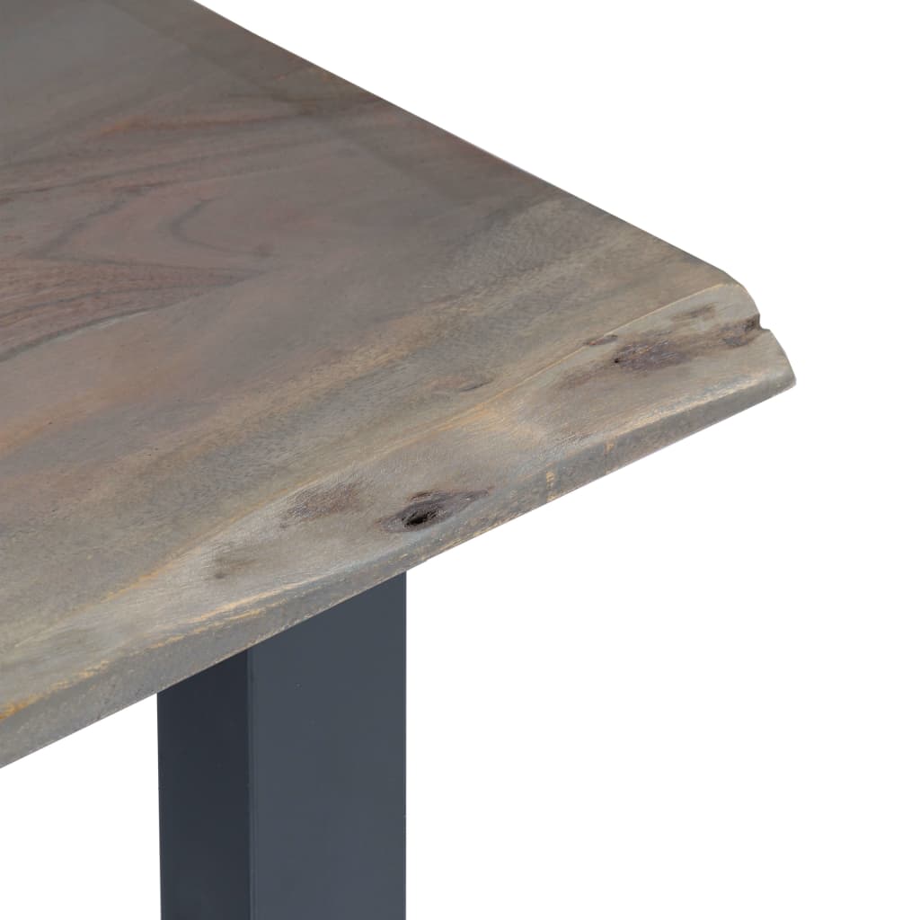 Mesa Consola 115x35x76 Cm Madera Maciza De Acacia Y Hierro Gris_2
