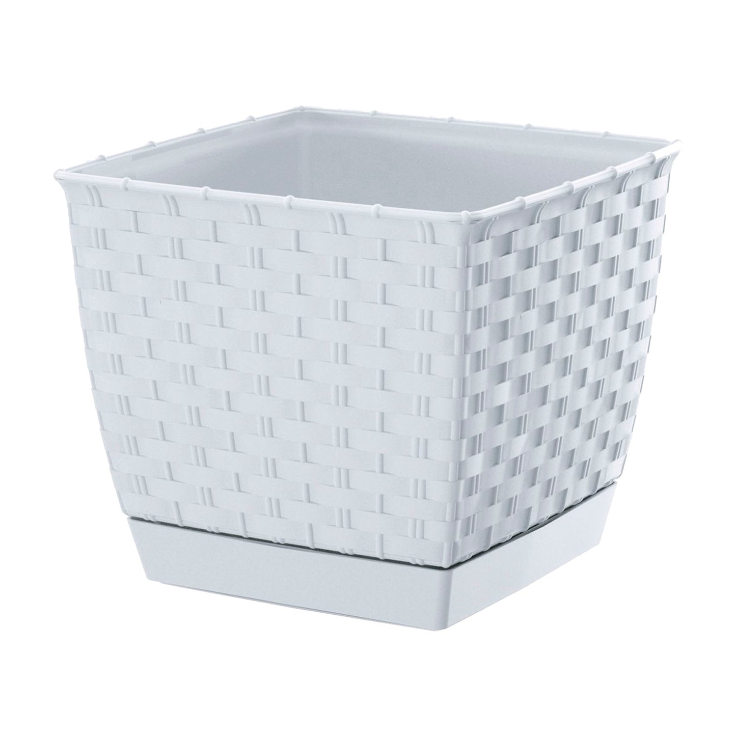Maceta Ratolla Square 2,5l., Dimensiones (mm) 165x165x142, Color Blanco