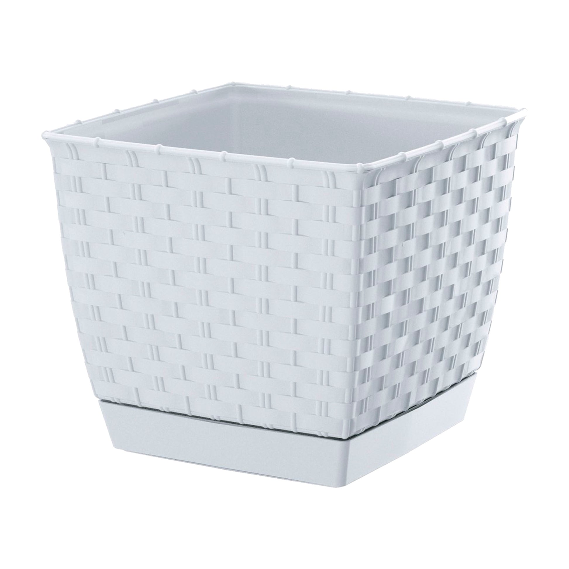 Maceta Ratolla Square 2,5l., Dimensiones (mm) 165x165x142, Color Blanco
