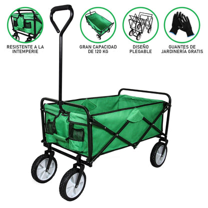 Carretilla De Jardín Plegable Para Jardinería Con Funda Impermeable_1