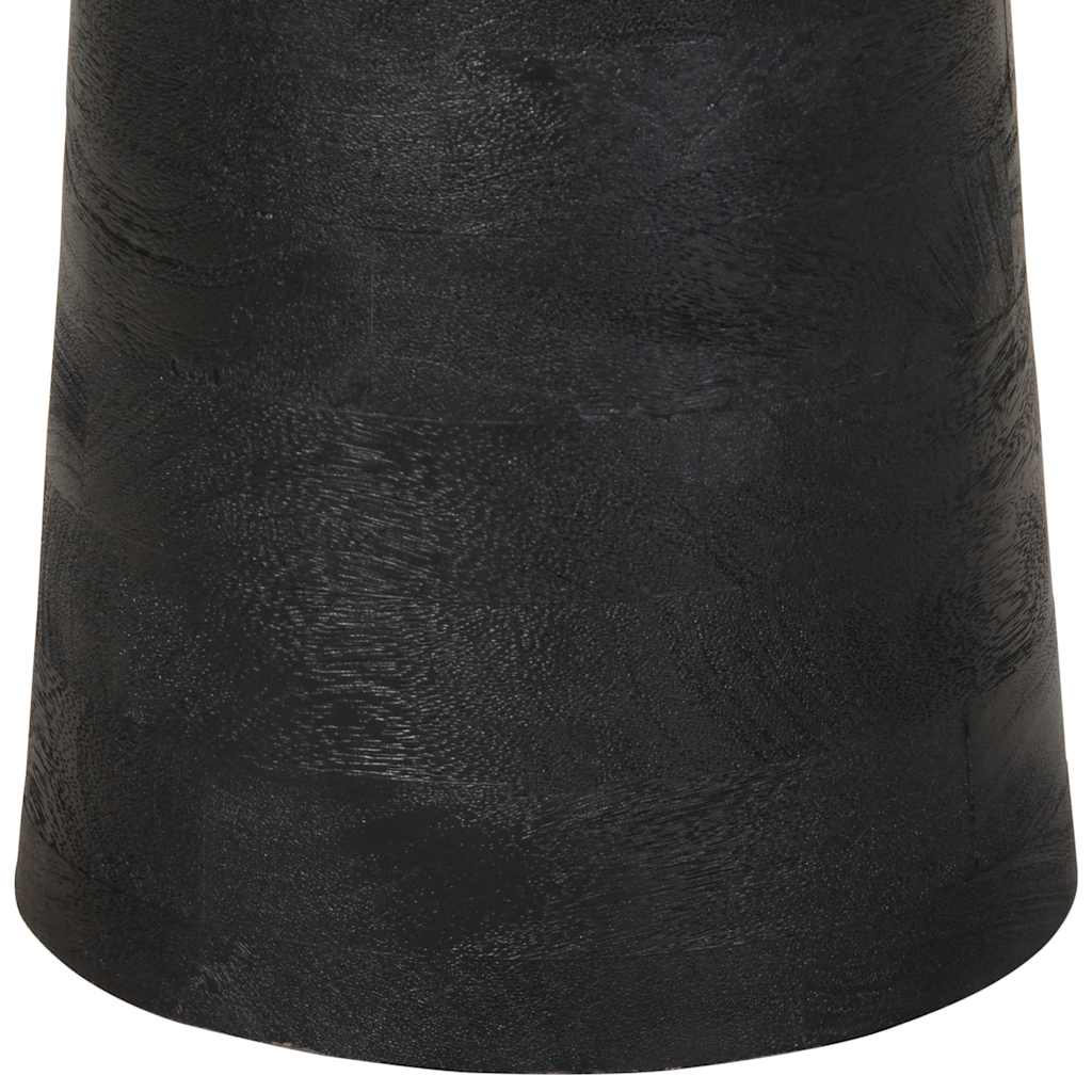 Mesa Auxiliar Madera Maciza De Mango Negra Ø33x50 Cm_4
