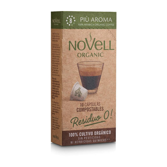 Cápsulas de café compostáveis ​​​​Nespresso Più aroma, 10 unidades