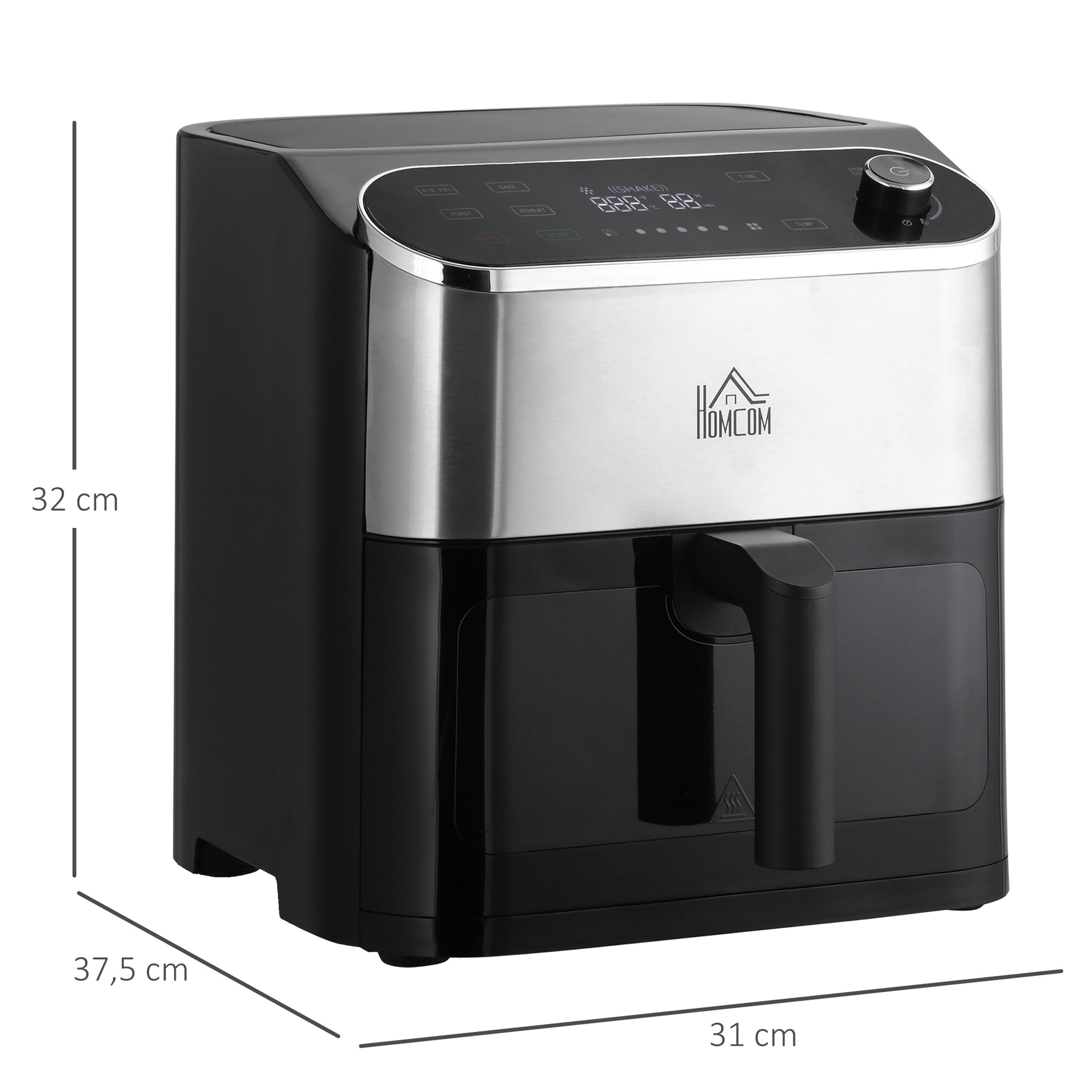Homcom 4 En 1 Freidora Sin Aceite 6,5l 1350w Con 3 Programas 31x37,5x32 Cm_2