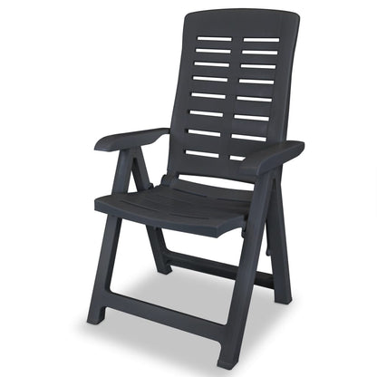 Vidaxl Set De Comedor De Jardín 5 Piezas Plástico Gris Antracita_4
