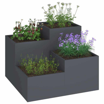 Maceta Para Jardín Antracita 100 X 100 X 60 Cm Acero_2