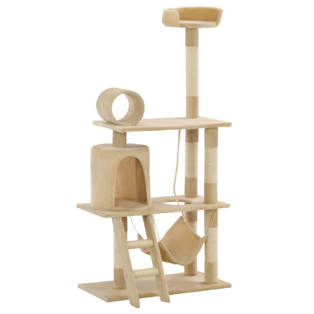 Vidaxl Rascador Para Gatos Con Poste De Sisal 140 Cm Beige_2