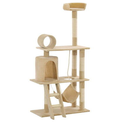 Vidaxl Rascador Para Gatos Con Poste De Sisal 140 Cm Beige_2
