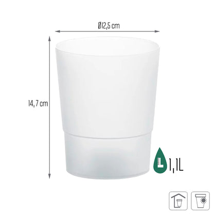 Maceta Coubi Orchid 1,1l., Dimensiones (mm) 125x125x147, Color Transparente
