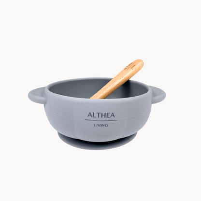 Vajilla De Silicona Orgánica - 15 Piezas - Gris Perla._3