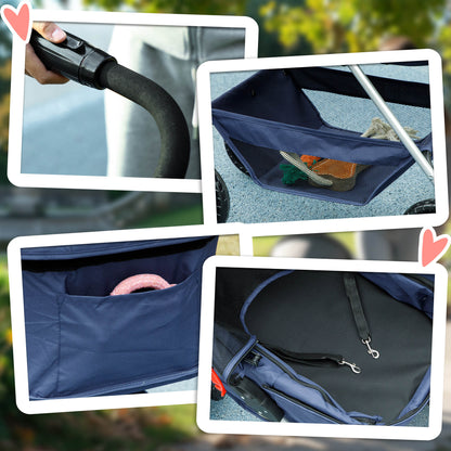 Pawhut Carrito Para Perros Plegable 3 En 1 Con Cesta De Almacenaje 76x50x102 Cm_3