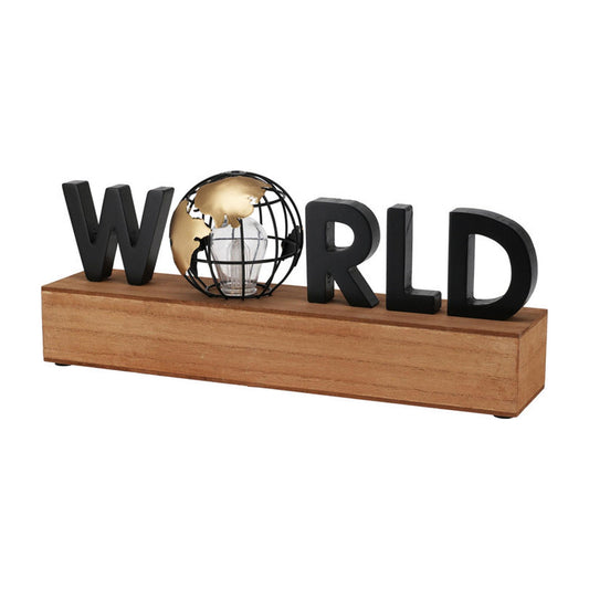 Well Home Lámpara Con Texto Led ''world''_0