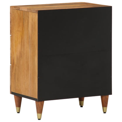 Mesita De Noche Madera Maciza De Mango 50x33x62 Cm_3
