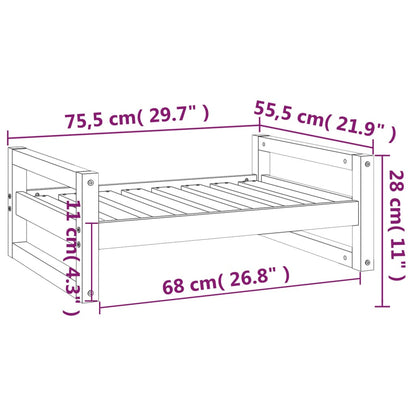 Vidaxl Cama Para Perros Madera Maciza De Pino 75,5x55,5x28 Cm_2